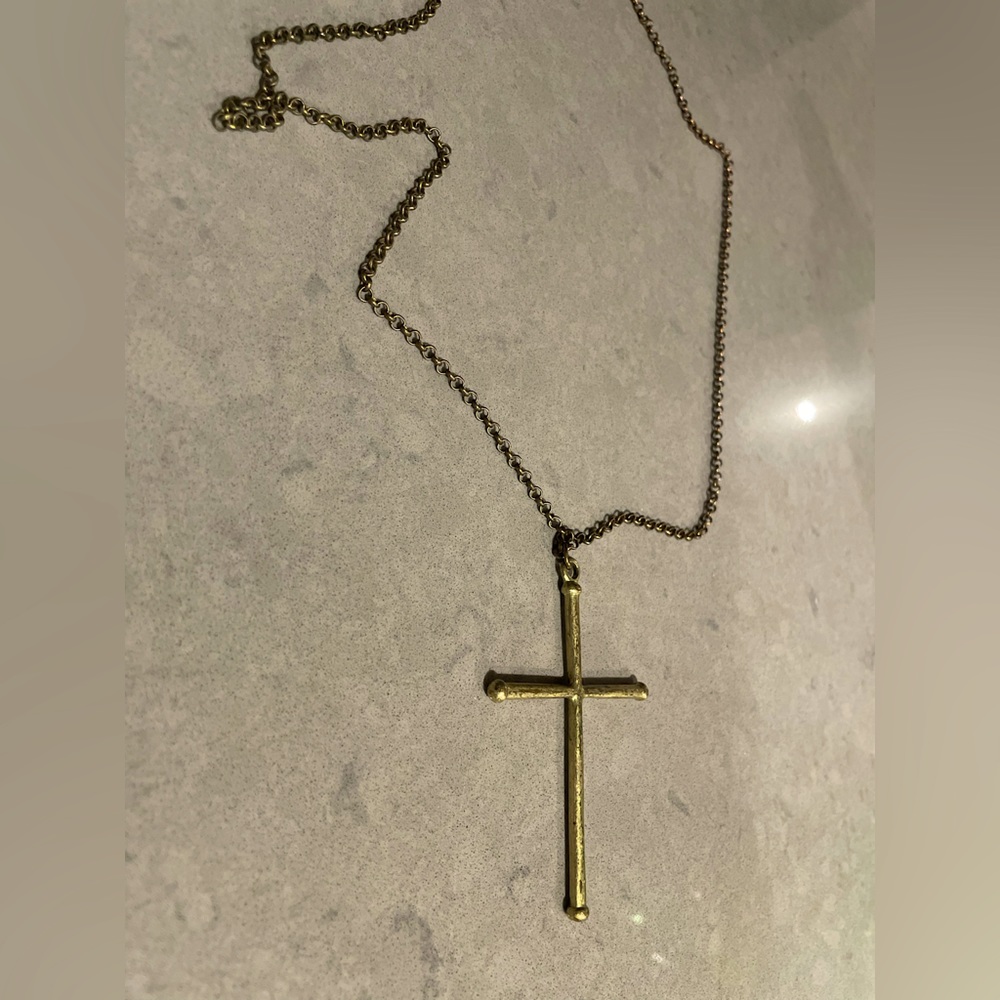 Interlocking Necklace With Cross - image 1